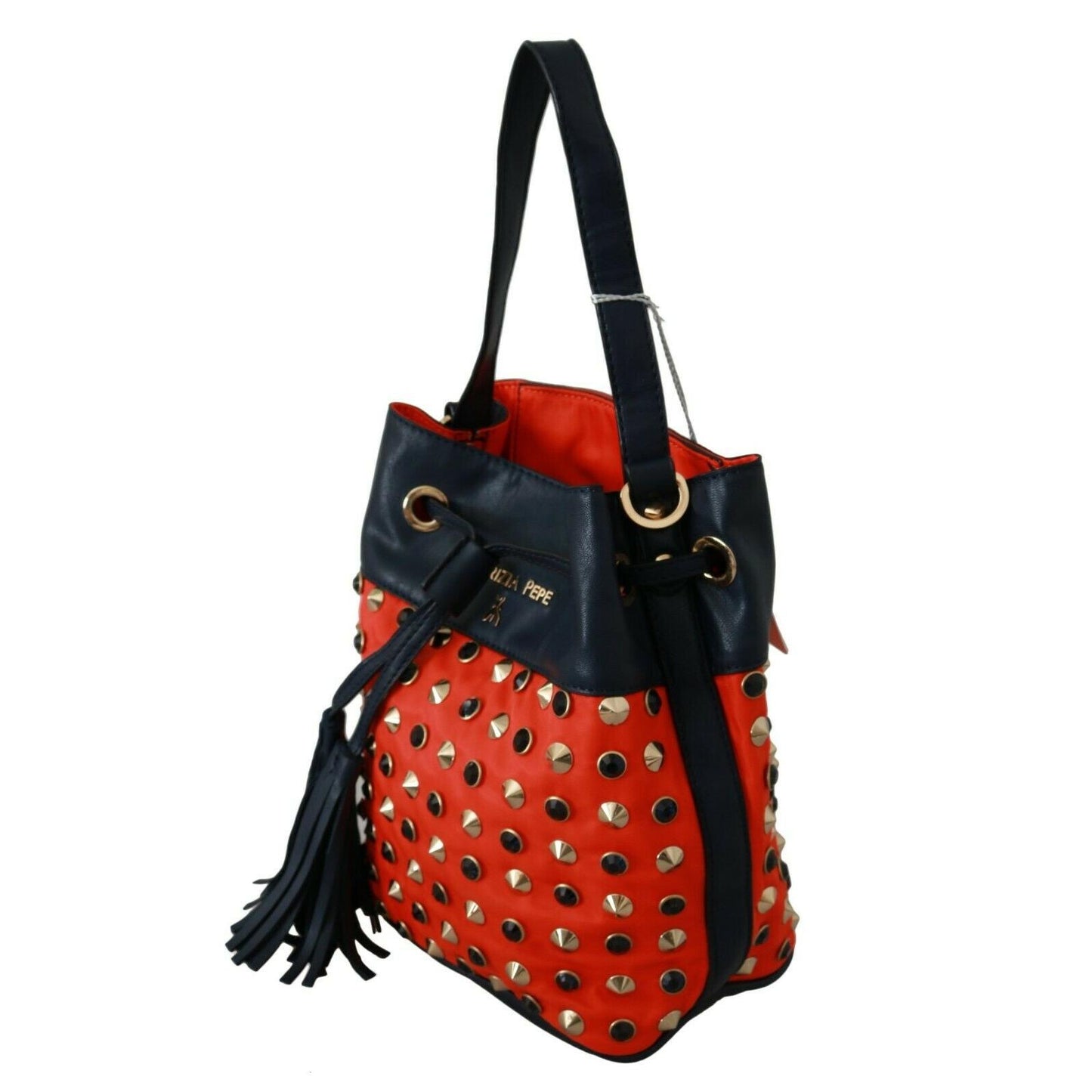 Red Nylon Shoulder Purse Drawstring Women Tote Bag - coffeewithmee2