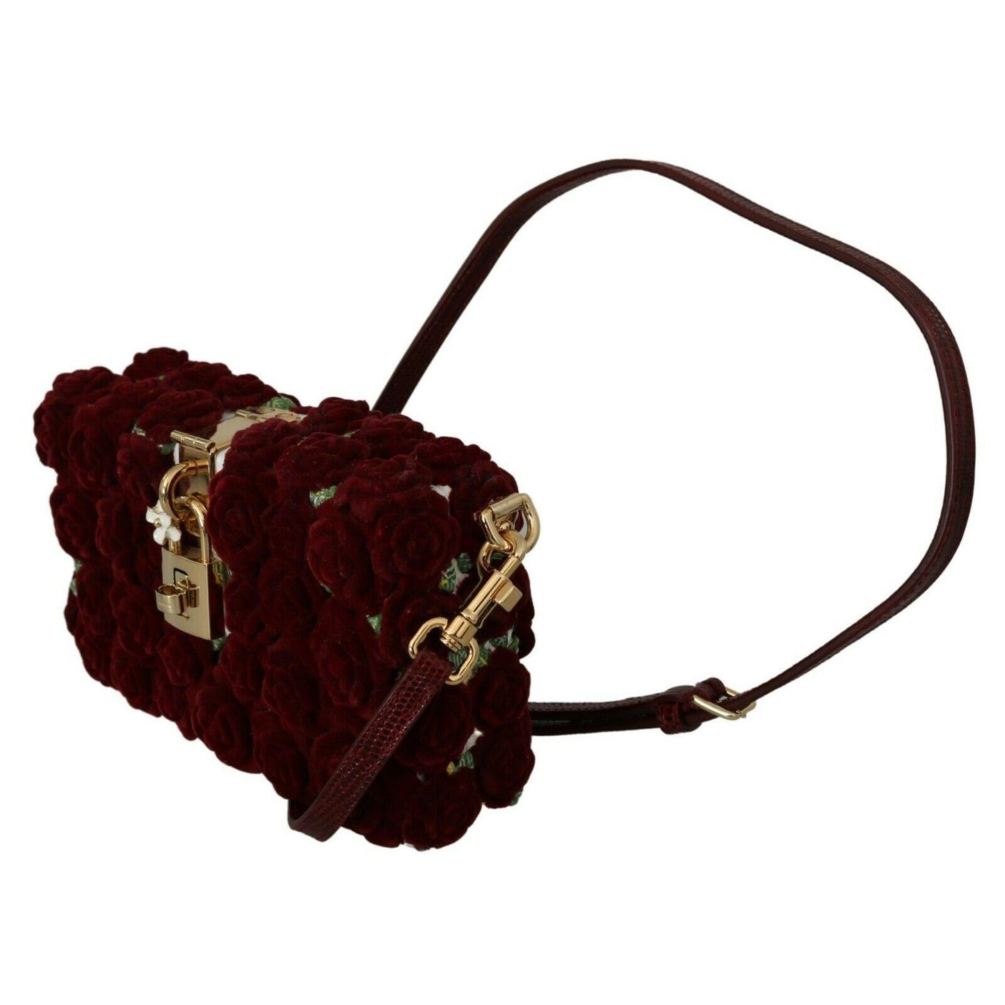 Red Roses Gold Padlock Resin Evening Clutch Borse Bag BOX - coffeewithmee2