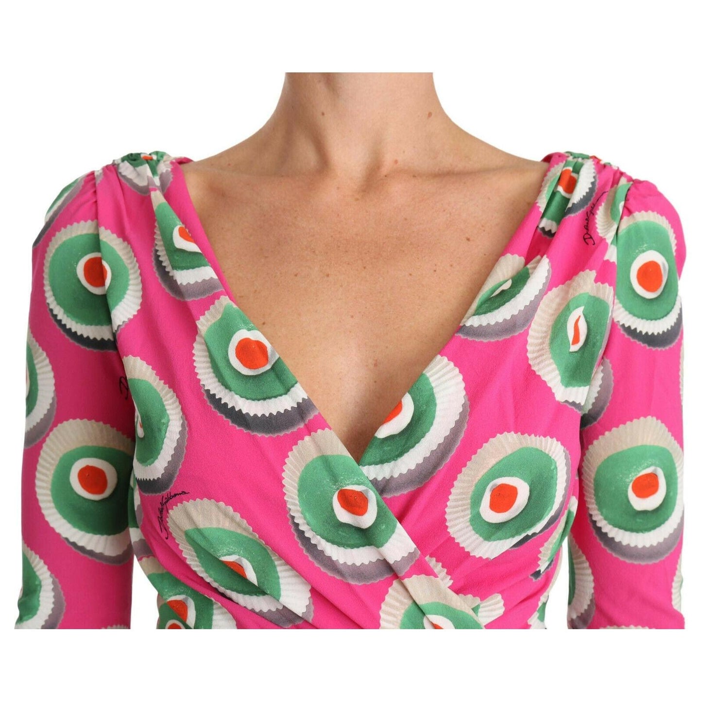 Pink Silk Cup Cake Sheath Stretch  Dress