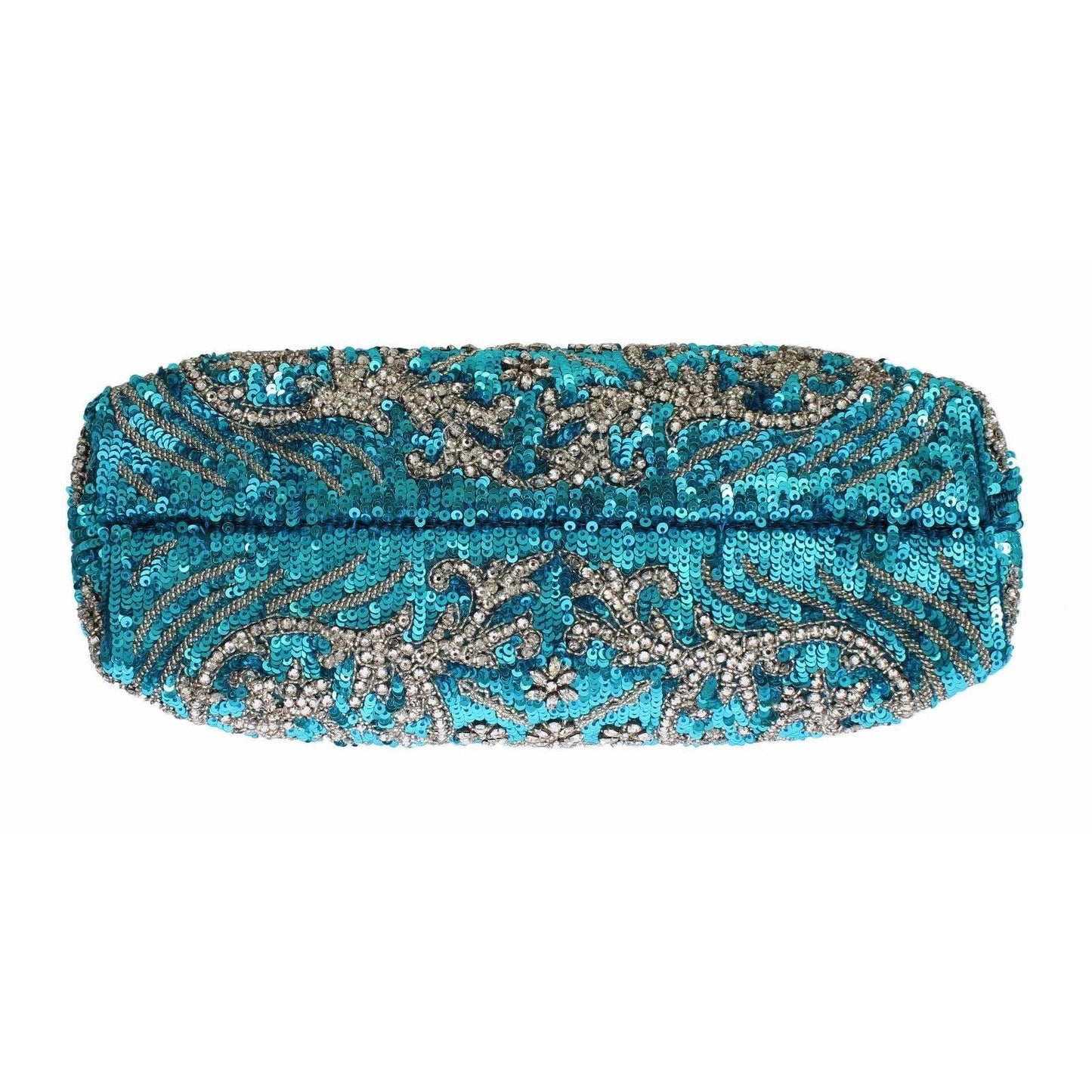 Blue Clear Crystal Gold Evening Clutch Purse - coffeewithmee2