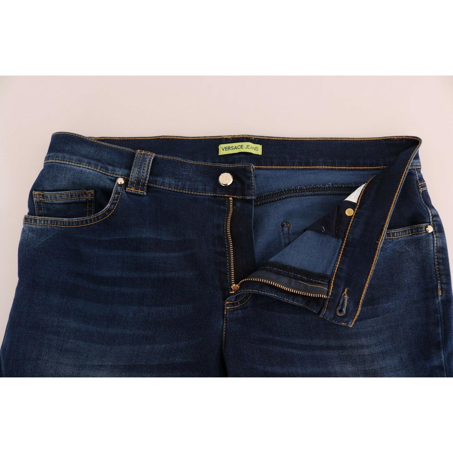 Blue Wash Cotton Stretch Slim Denim  Jeans Pant