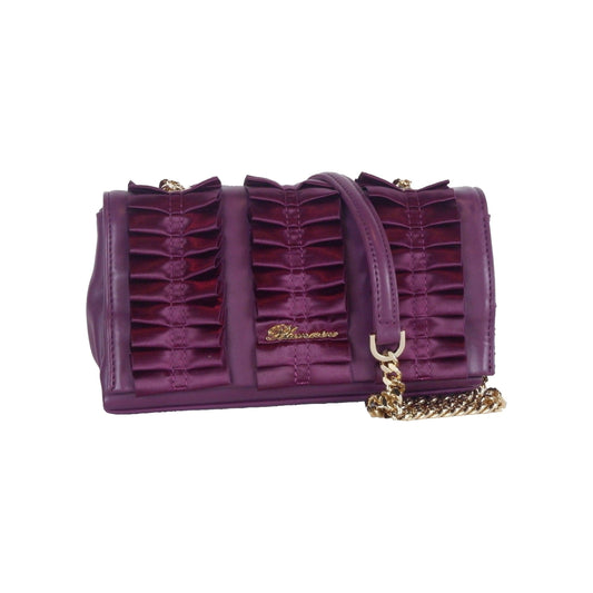 Purple Polyurethane Small Shoulder Bag - coffeewithmee2