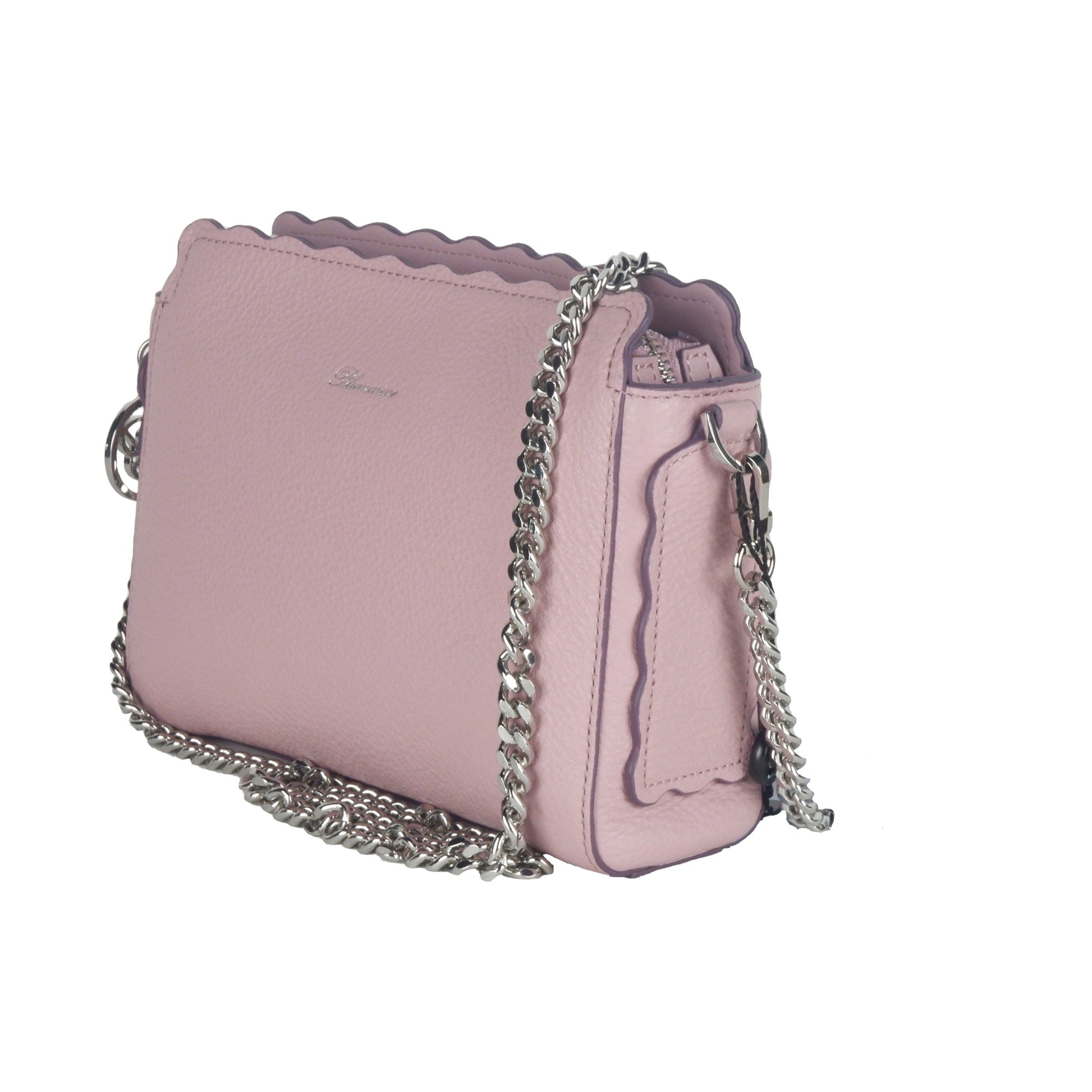 Pink Calf Leather Small Shoulder Bag - coffeewithmee2