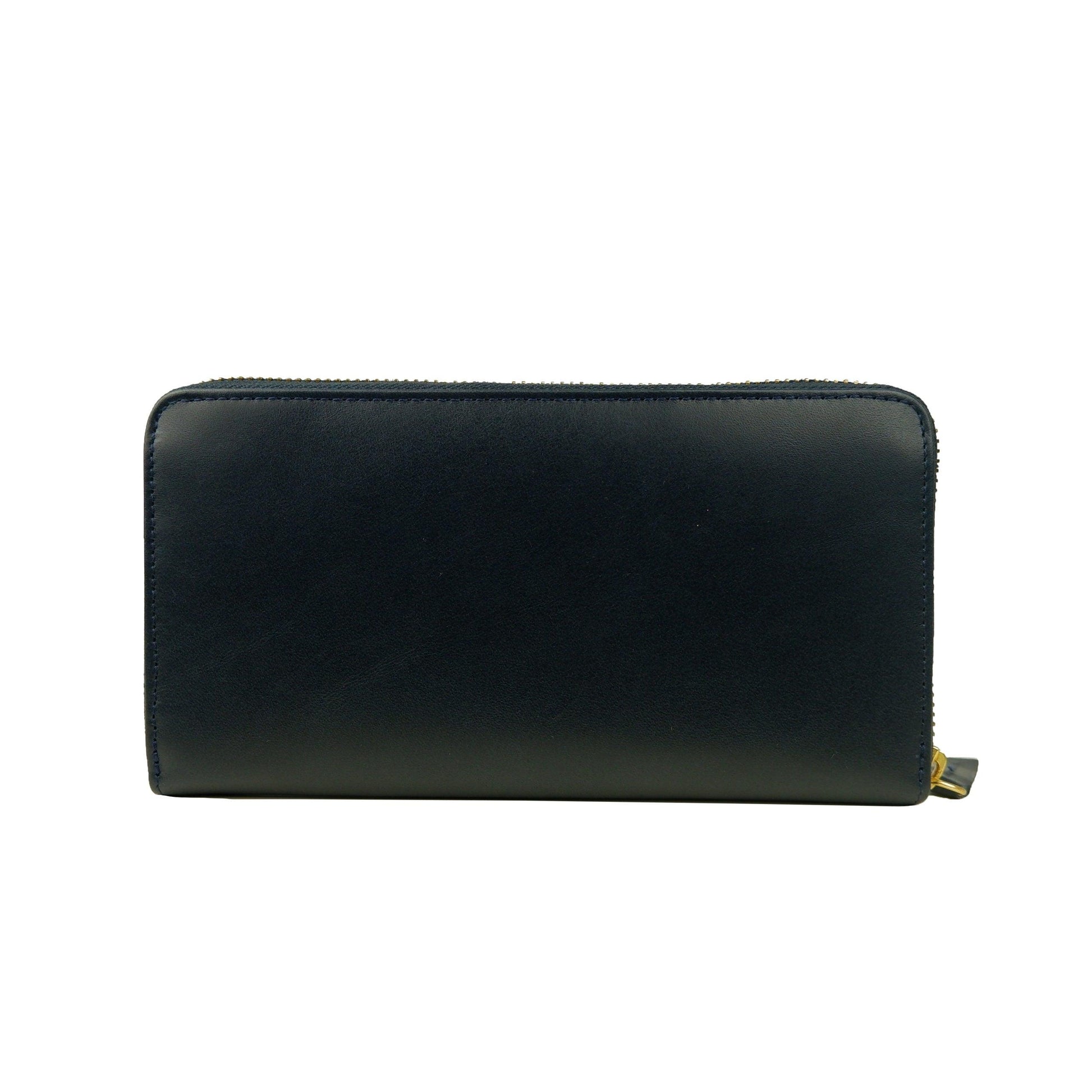 Dark Blue Calf Leather Wallet - coffeewithmee2